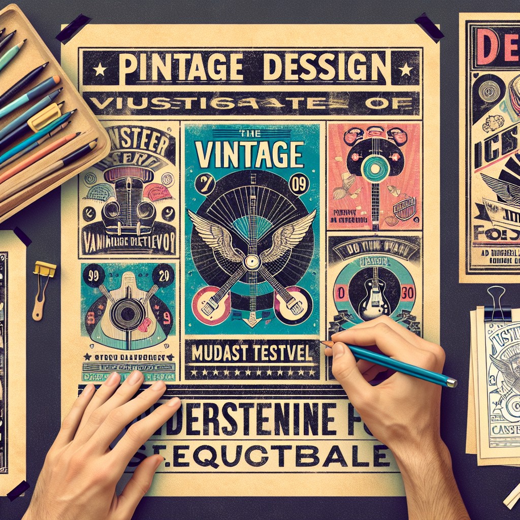 Curso de Design de Pôsteres Vintage para Festivais de Música