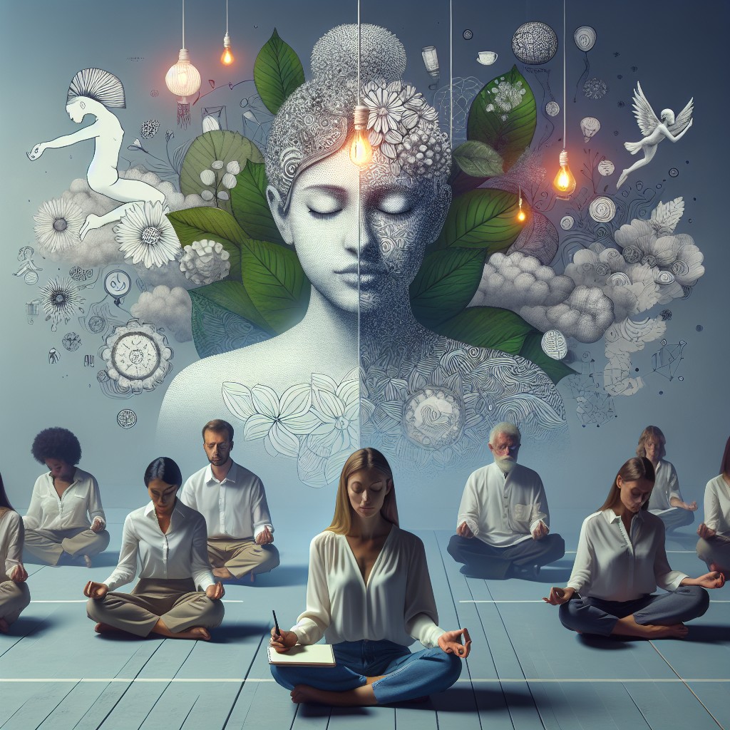 Curso de Meditação para Criatividade e Inovação  Exercícios de meditação voltados para estimular a criatividade e a busca por soluções inovadoras